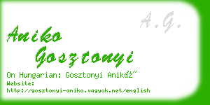 aniko gosztonyi business card